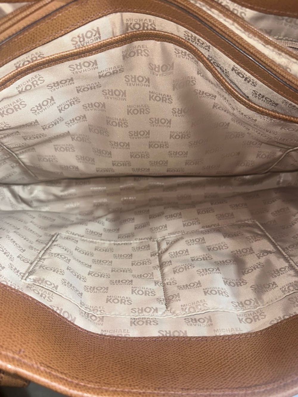 Michael Kors Brown Leather Tote Bag - Picture 8 of 9